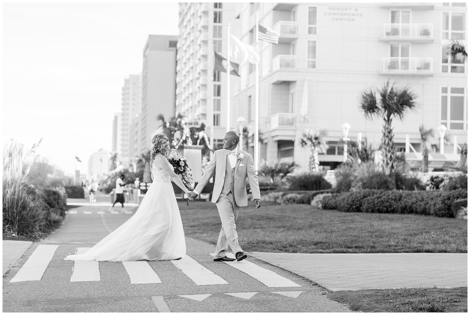 Lavender and Grey Virginia Beach Oceanfront Sheraton Wedding | Amy + Joe