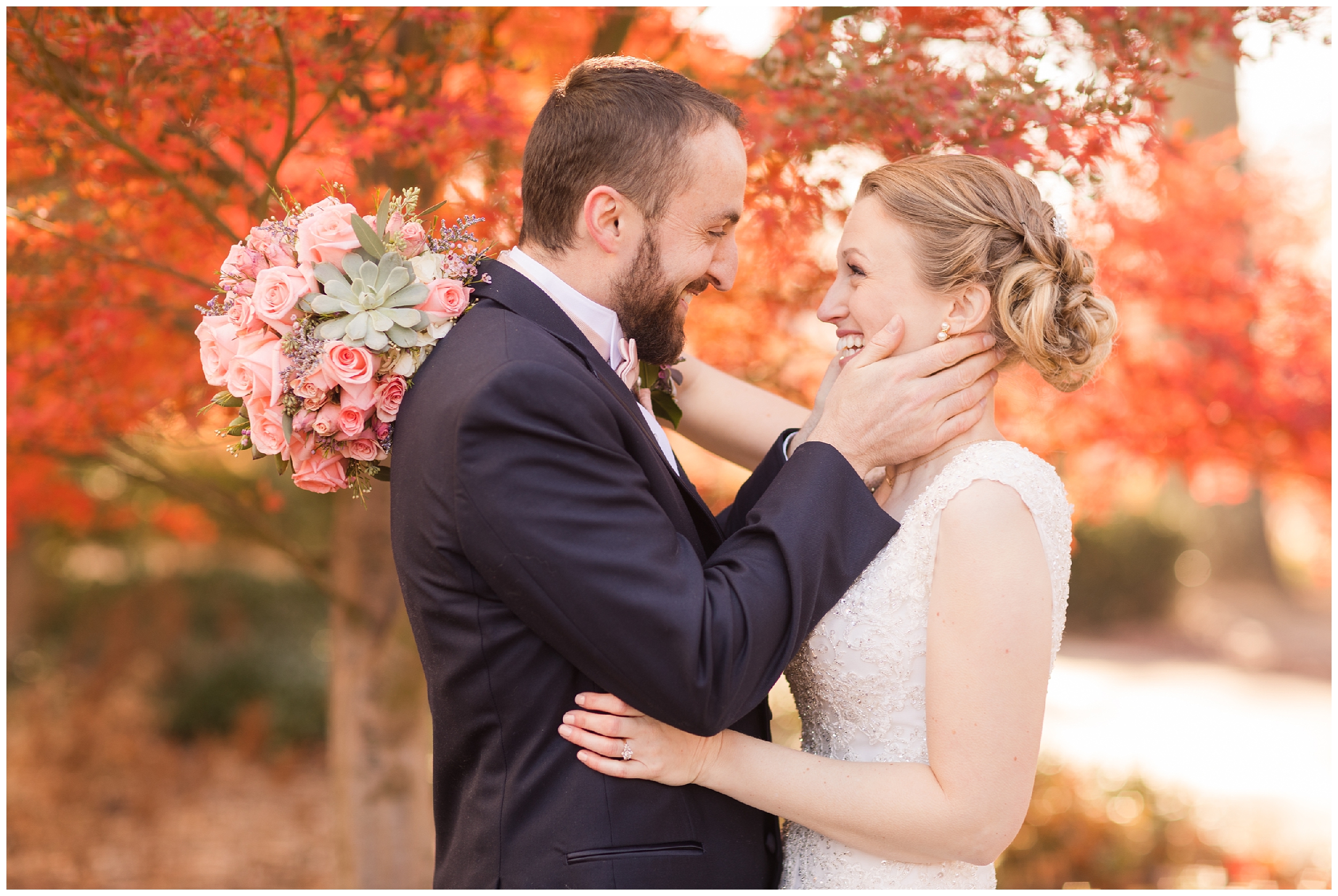 Washington DC Temple Fall Wedding |  Andy + Julie