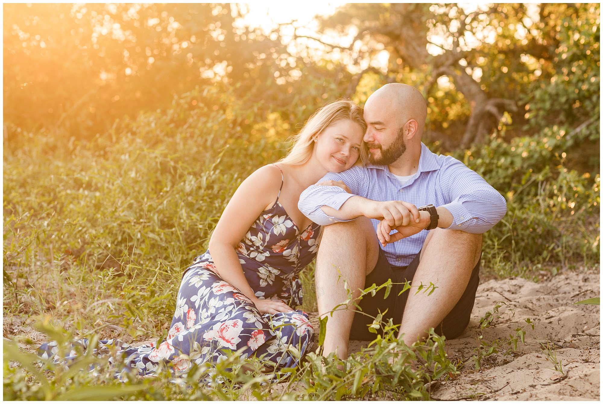 First Landing State Park Engagement Photography Session  Golden Hour