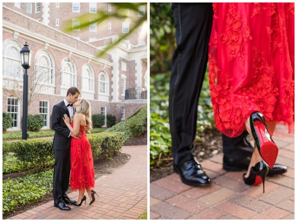 christian louboutin heels for engagement session
